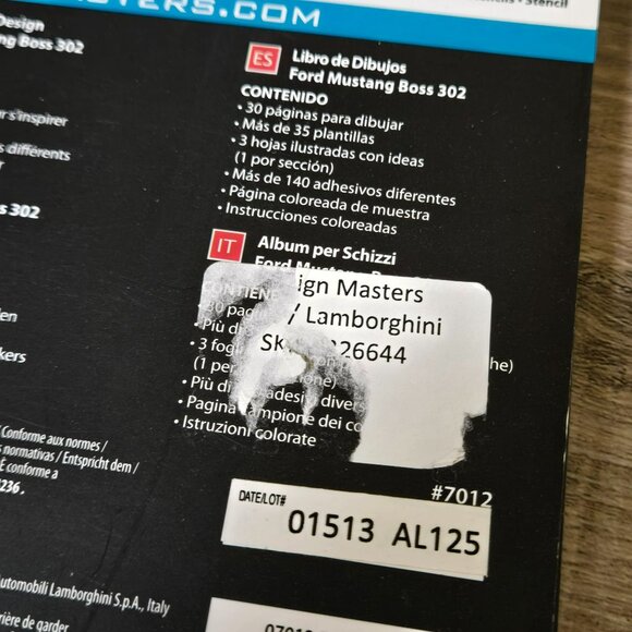 Design Masters Ford Mustang Boss 302 Car Designer Sketchbook Stencils Stickers - Picture 3 of 8